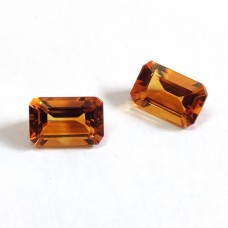 Madeira citrine 12x8mm rectangle facet 4.10 cts